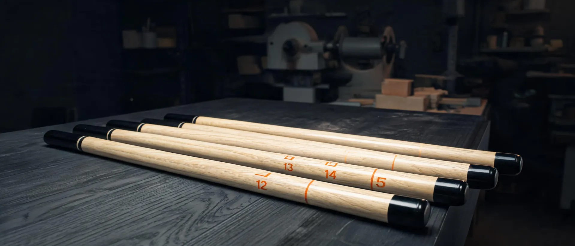 Precision billiard cue workshop